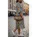 Evening Bag - Pleated Zebra Print w/ Leather Like Frame - Gray - BG-92089GY